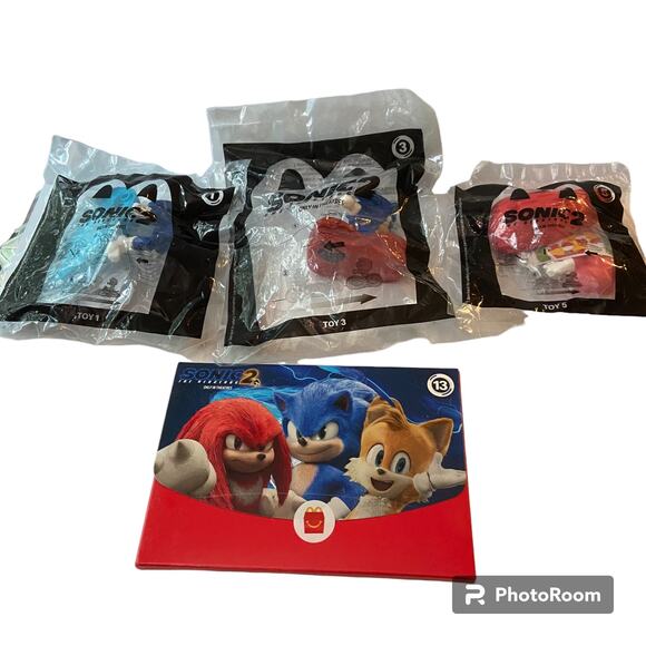 Sega Sonic 2 McDonalds Happy Meal Toy 2022 Variety Pack 1 3 5 13 Fast Food - Picture 1 of 11